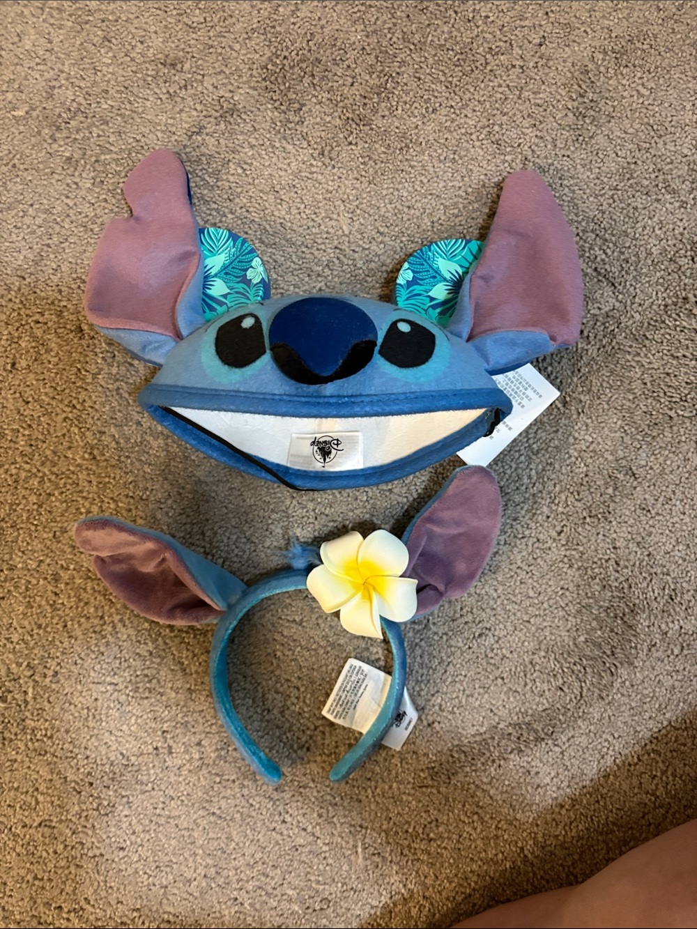 Stitch Headband and Hat Set - Teal Blue with Purple Ears